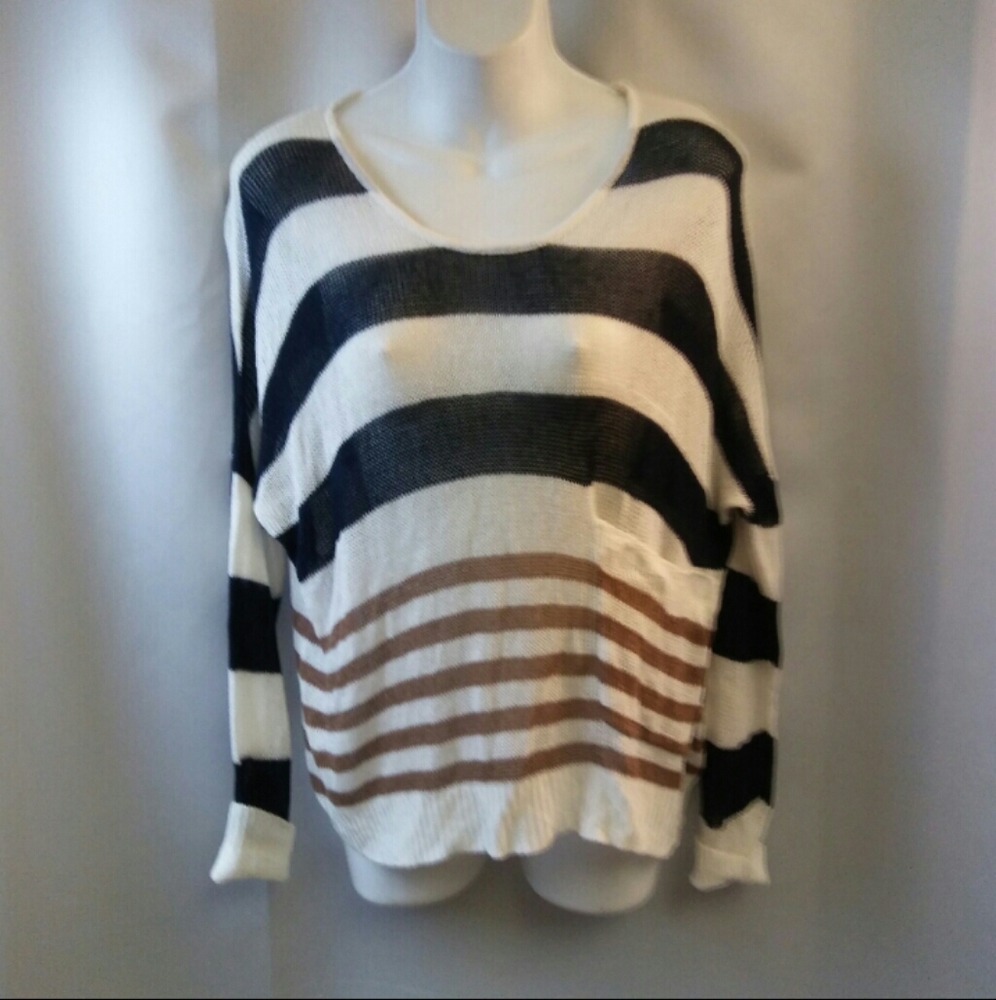 Cecio Boyfriend Sweater Oversized Colorblocked, S